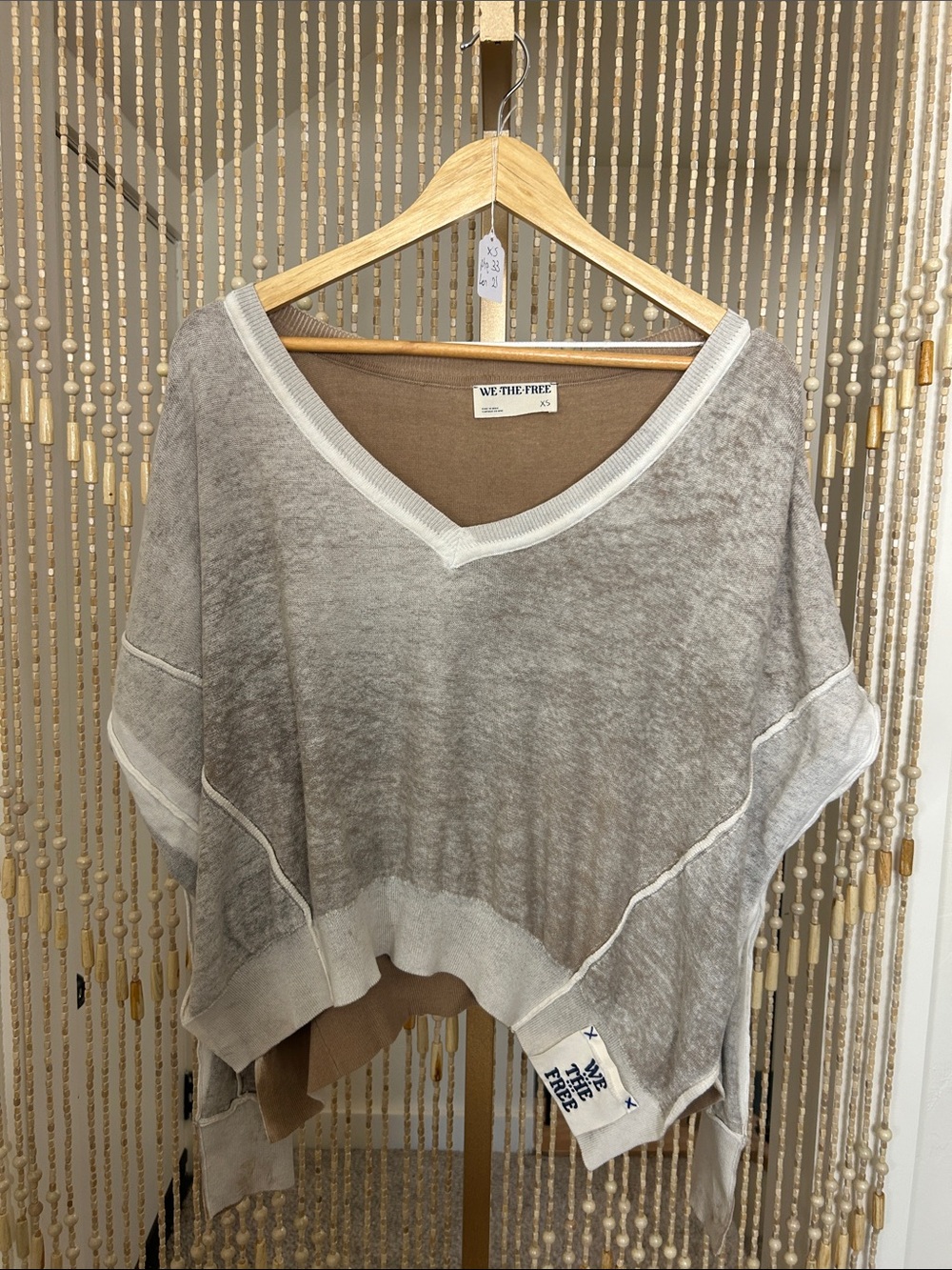 We The Free Heirloom Collection Taupe Crewneck Size XS